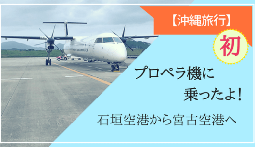【沖縄旅行】初めてプロペラ機に乗ったよ！石垣空港から宮古空港へ