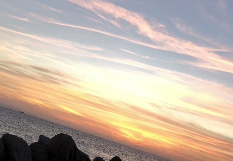 伊良湖岬灯台周辺の夕焼け