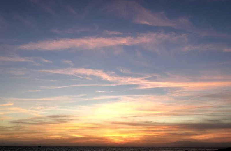 伊良湖岬灯台周辺の夕焼け